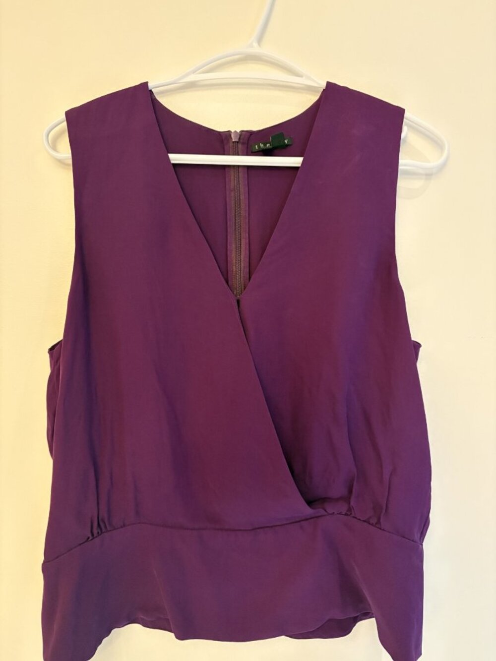 theory silk sleeveless top